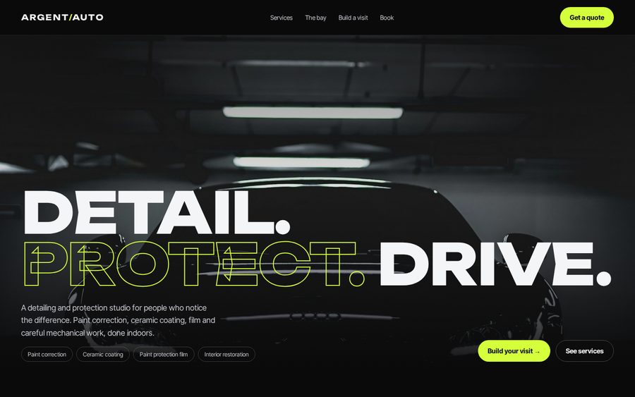 Argent Auto Atelier sample website by Cheap Cheap Websites