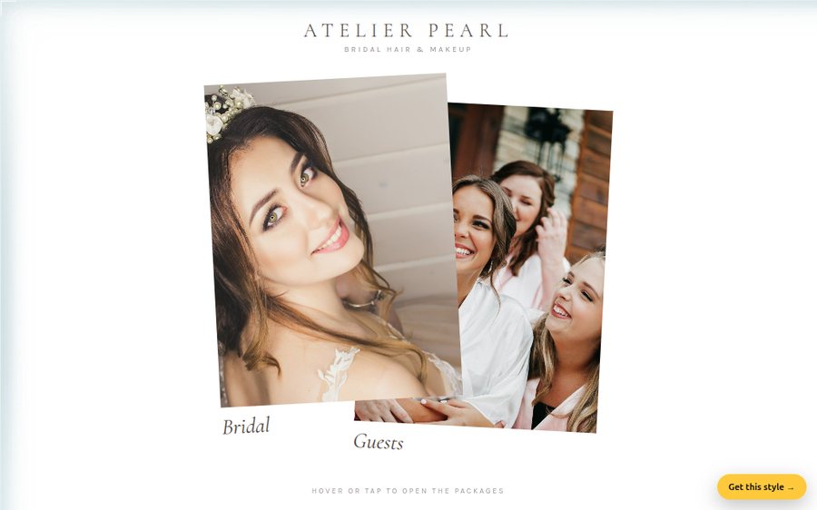 Atelier Pearl Bridal Beauty sample website by Cheap Cheap Websites