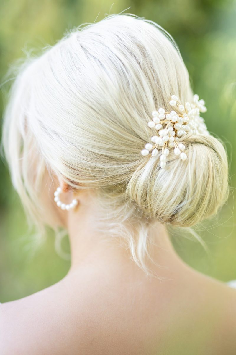 A woman with a flower in her hair