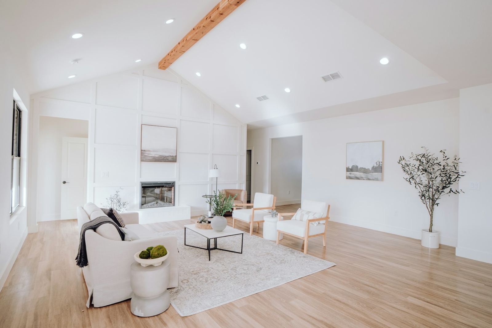 After: Vaulted family room