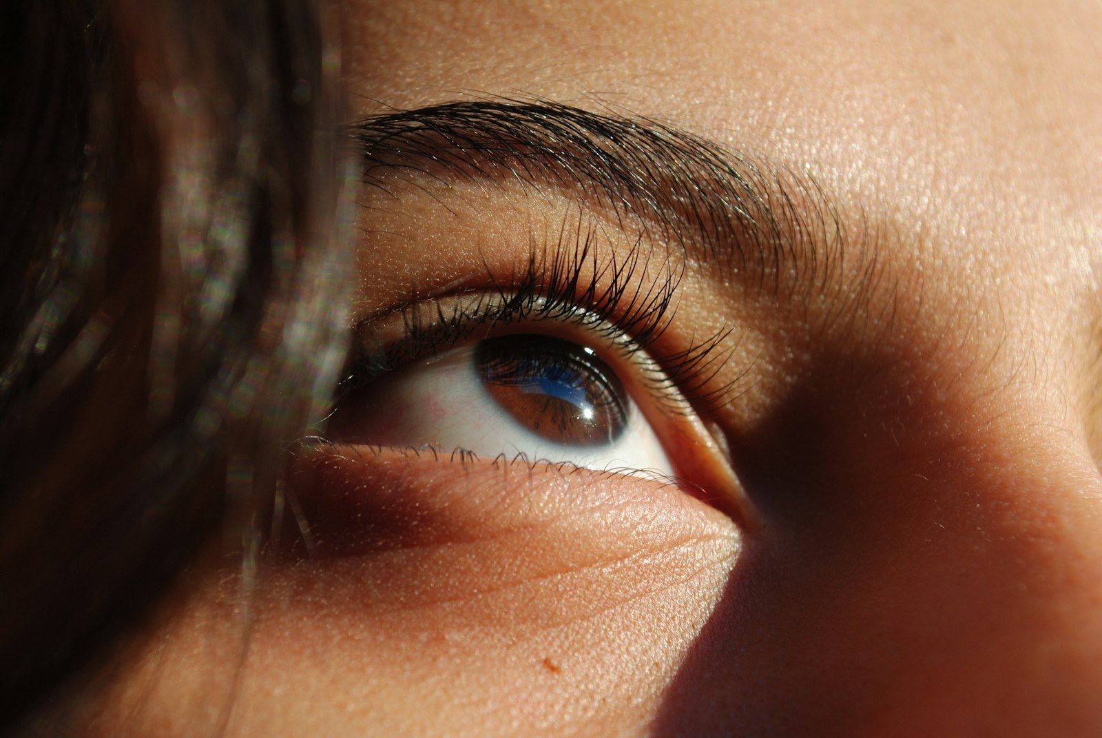Close-up of eyelashes