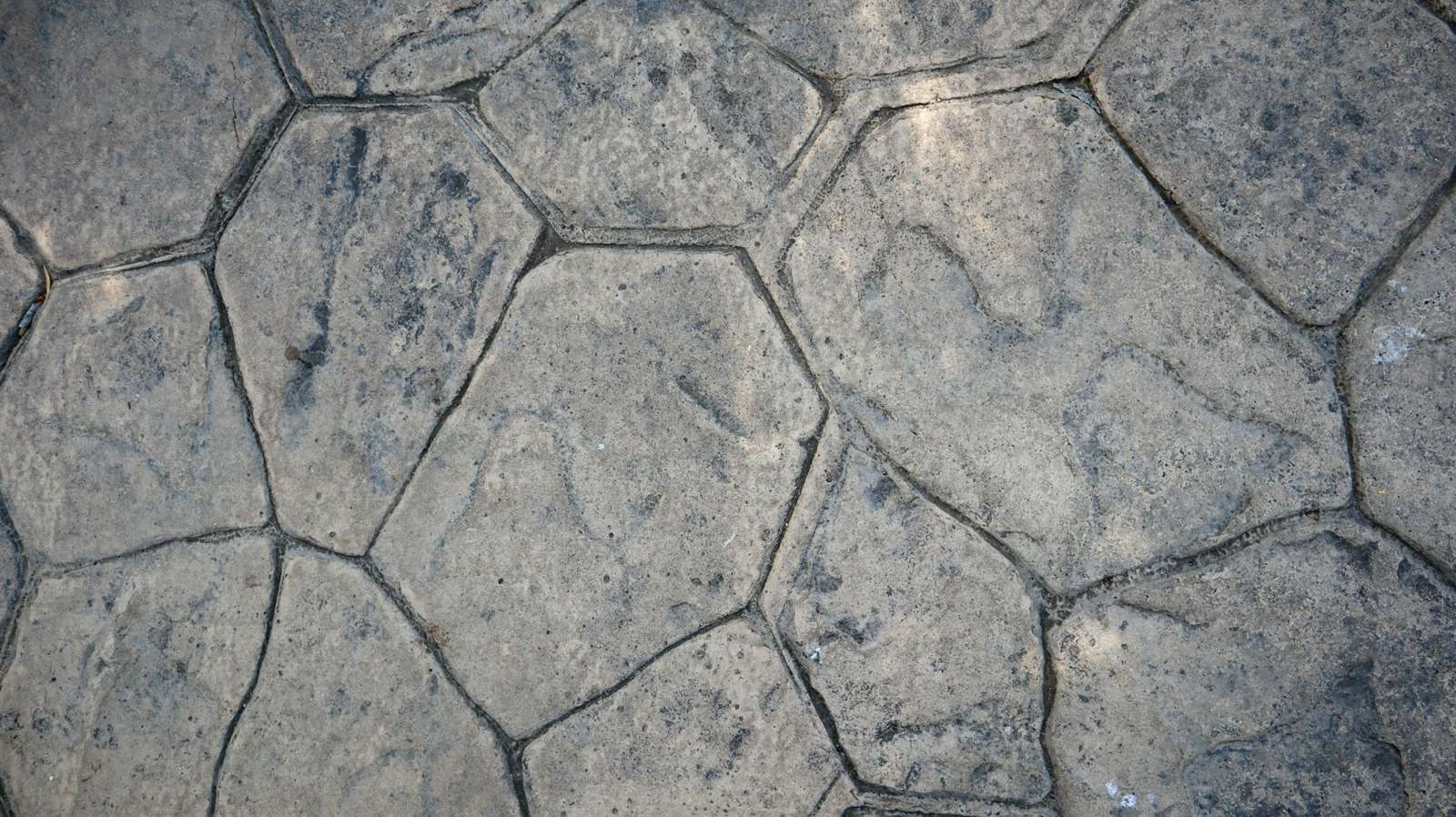 Stamped stone finish
