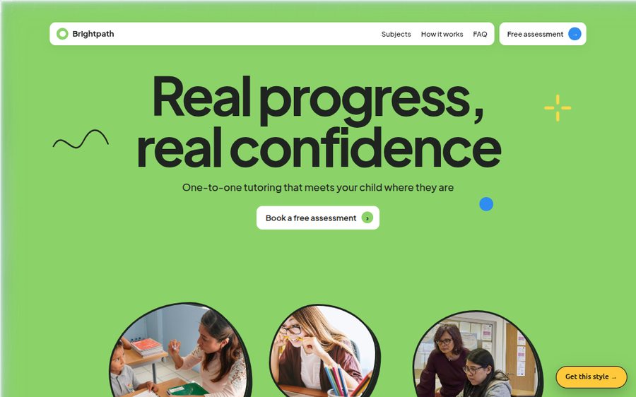 Brightpath Tutoring sample website by Cheap Cheap Websites