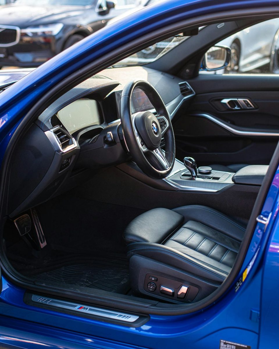 The interior of a car