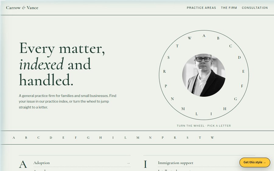 Carrow & Vance Law sample website by Cheap Cheap Websites