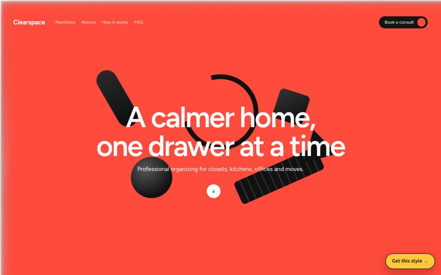 Clearspace Home Organizing sample website by Cheap Cheap Websites