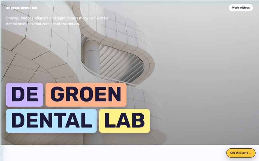 De Groen Dental Lab sample website by Cheap Cheap Websites