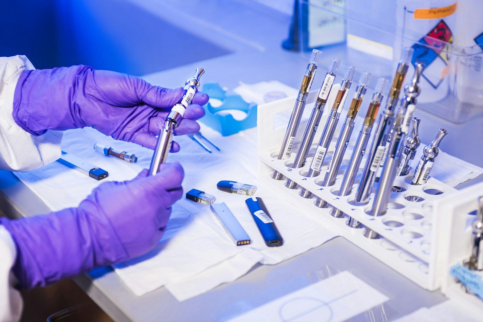 Dental lab technician at work