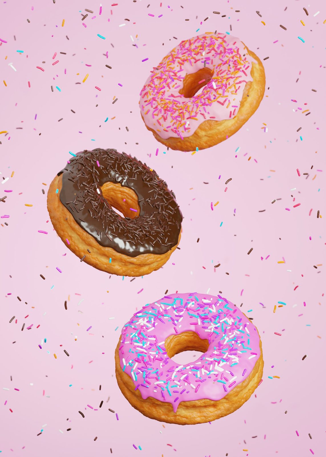 A tray of donuts