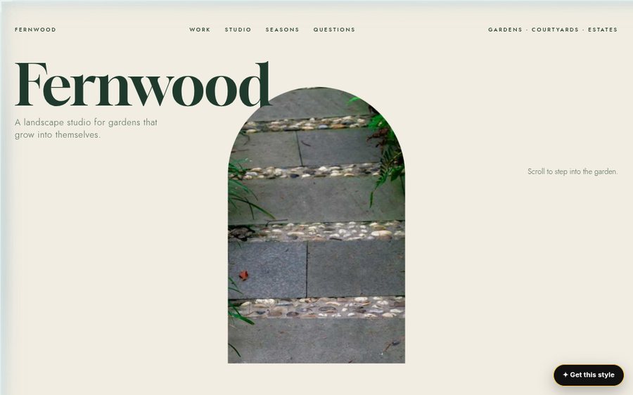 Fernwood Landscape Studio sample website by Cheap Cheap Websites