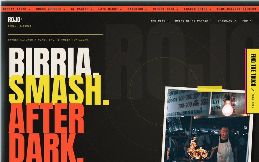 ROJO Street Kitchen sample website