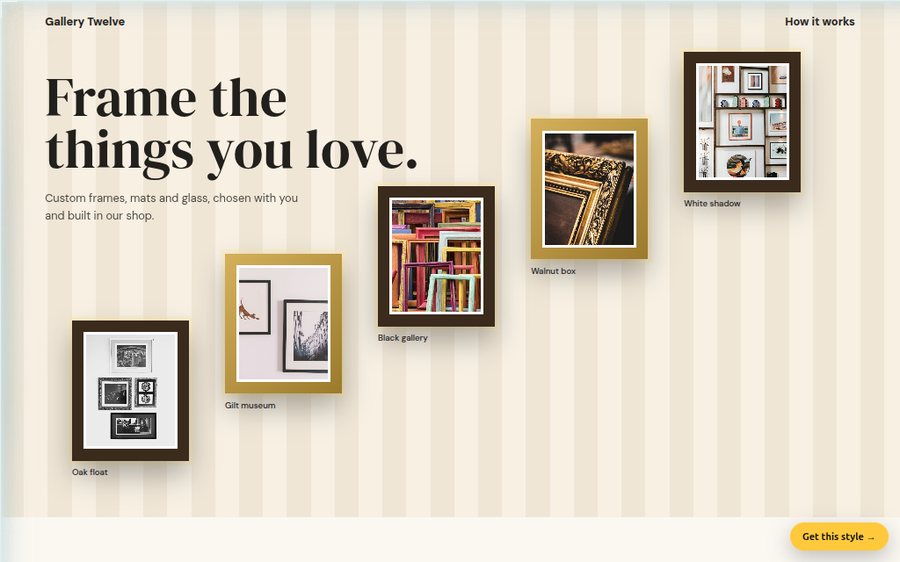 Gallery Twelve Framing sample website by Cheap Cheap Websites