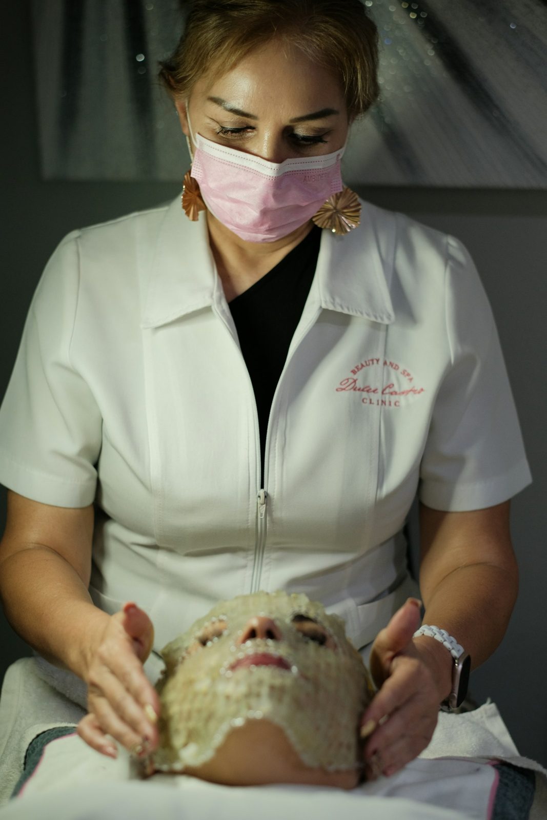 Esthetician at work