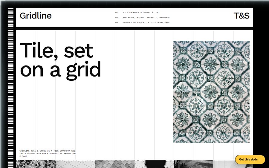 Gridline Tile & Stone sample website by Cheap Cheap Websites