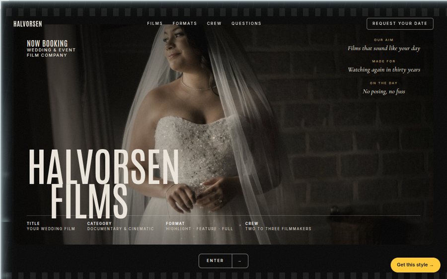 Halvorsen Films sample website by Cheap Cheap Websites