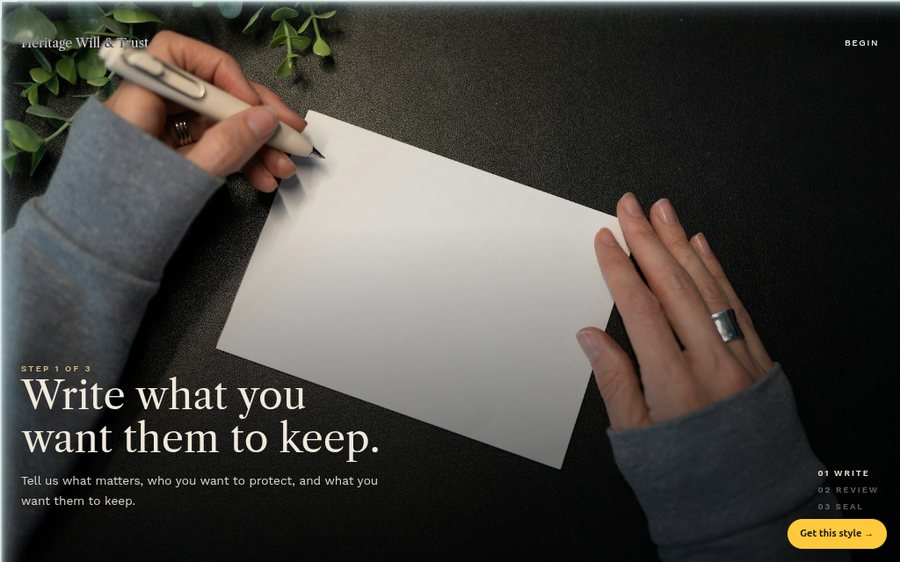 Heritage Will & Trust sample website by Cheap Cheap Websites