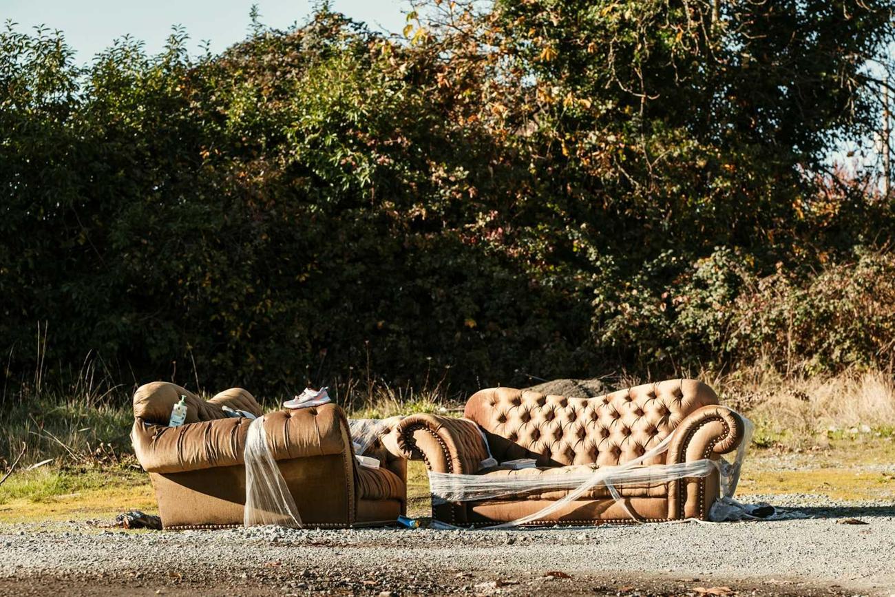 Old couch at the curb