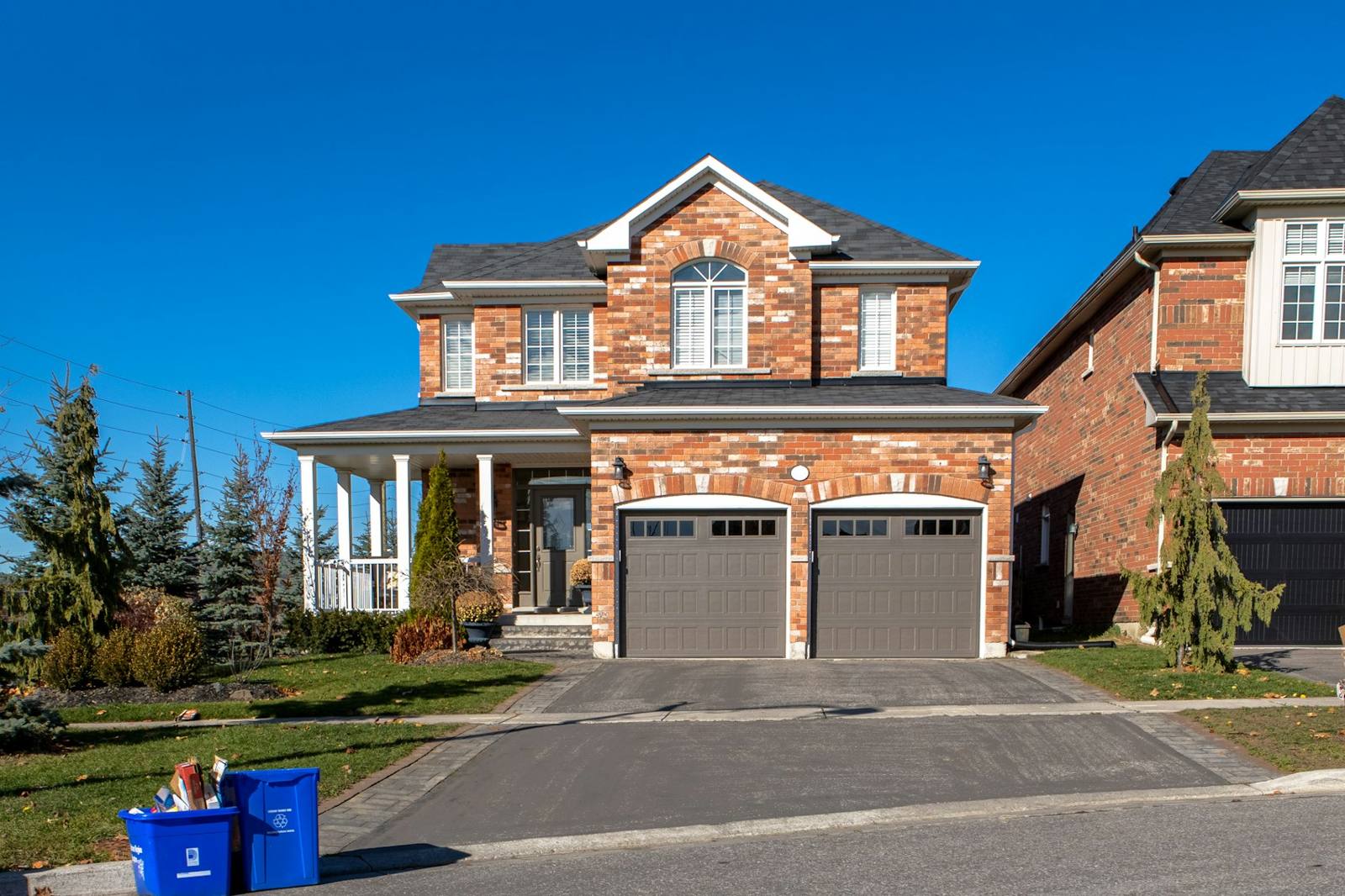 Brick two-story home with double garage