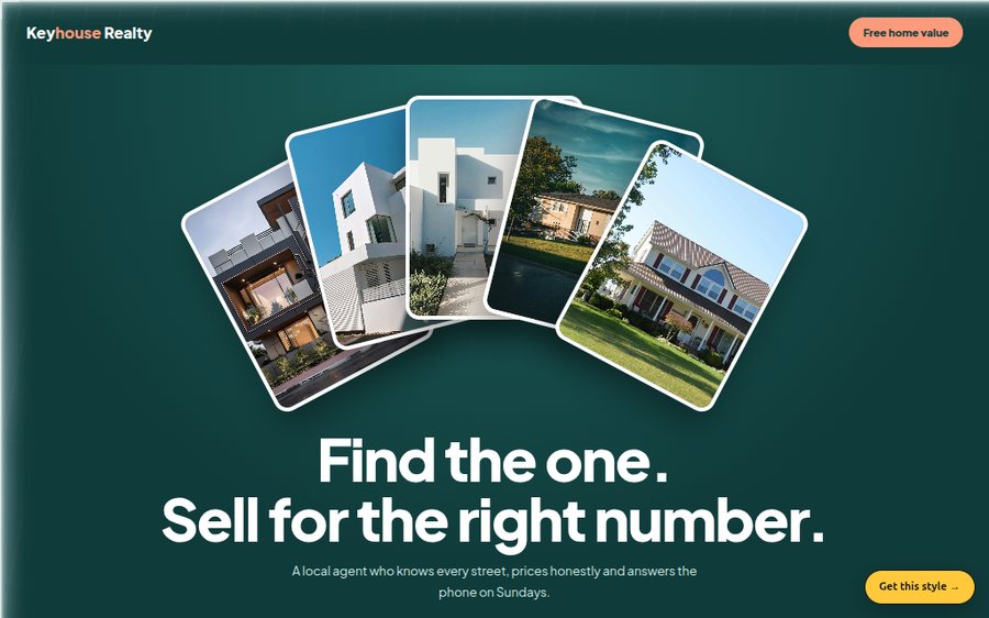 Keyhouse Realty sample website by Cheap Cheap Websites