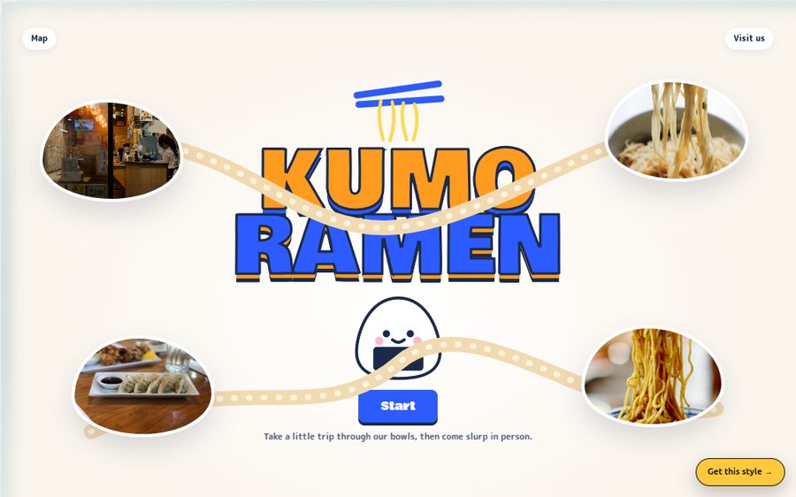 Kumo Ramen Bar sample website by Cheap Cheap Websites