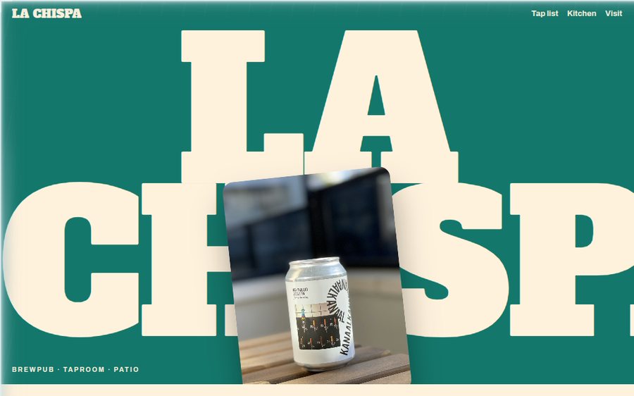 La Chispa Taproom sample website by Cheap Cheap Websites