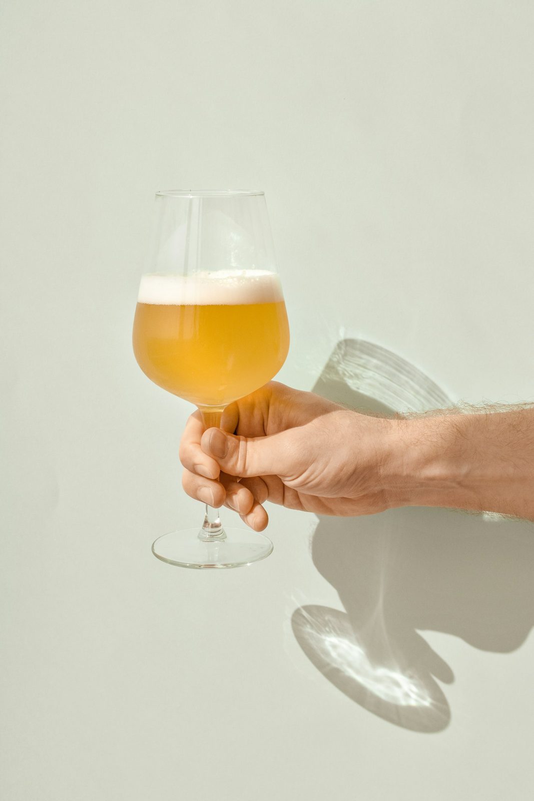A pint glass of craft beer