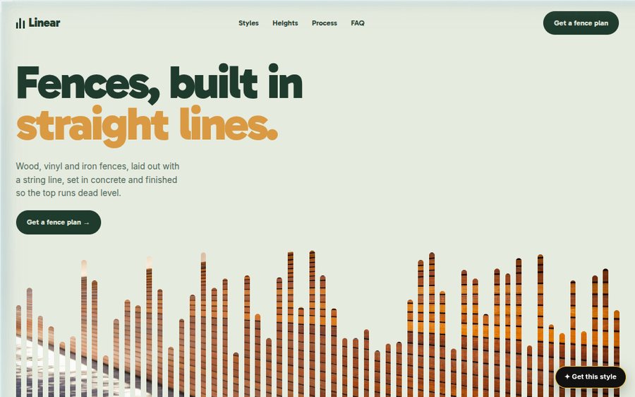 Linear Fence Co. sample website by Cheap Cheap Websites