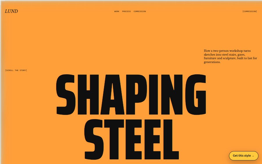 Lund Metalworks sample website by Cheap Cheap Websites