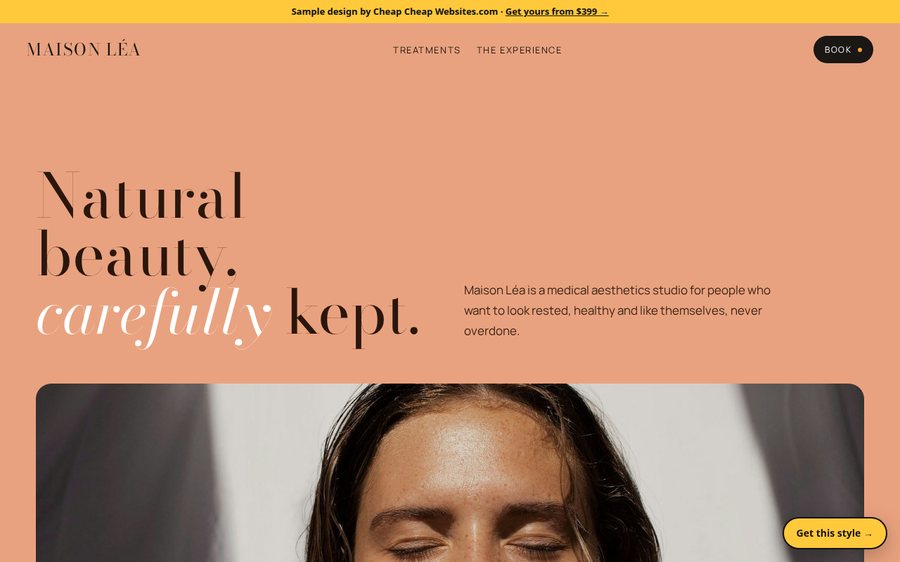 Maison Léa sample website by Cheap Cheap Websites