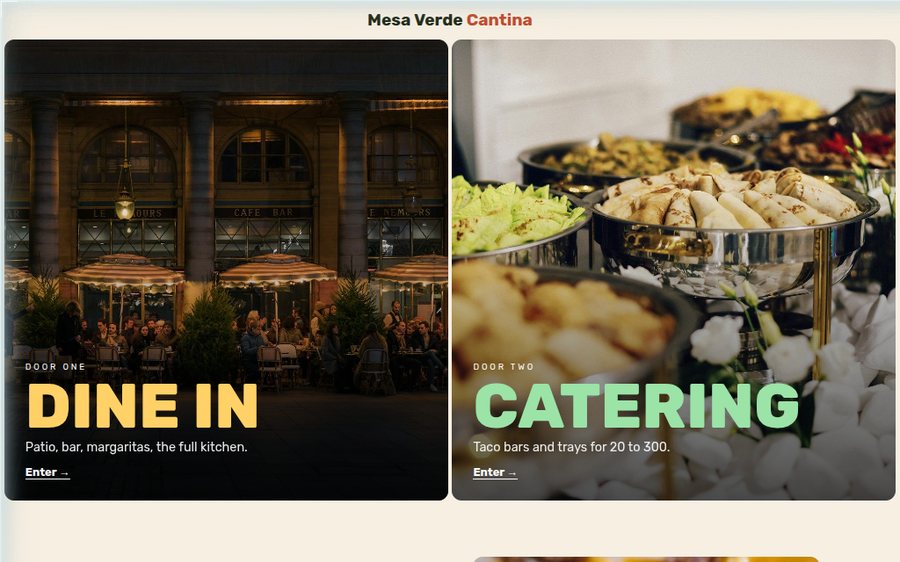 Mesa Verde Cantina sample website by Cheap Cheap Websites