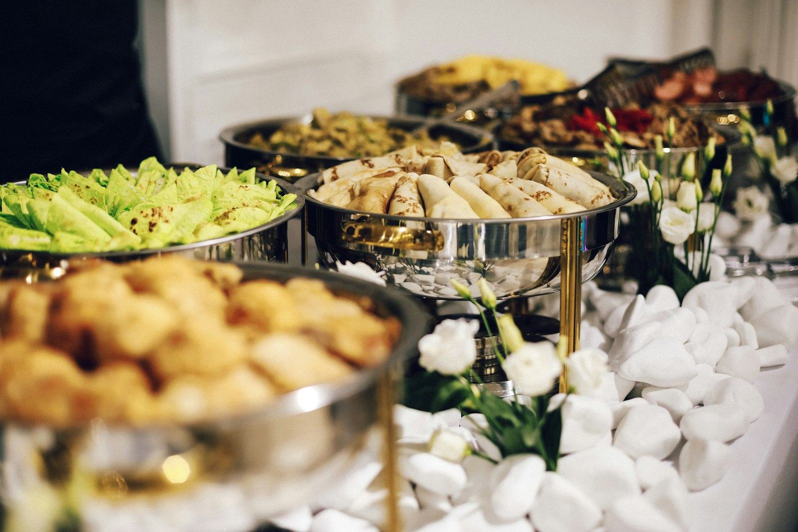 A catering spread