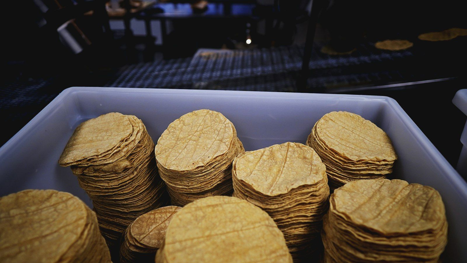 Stacks of corn tortillas