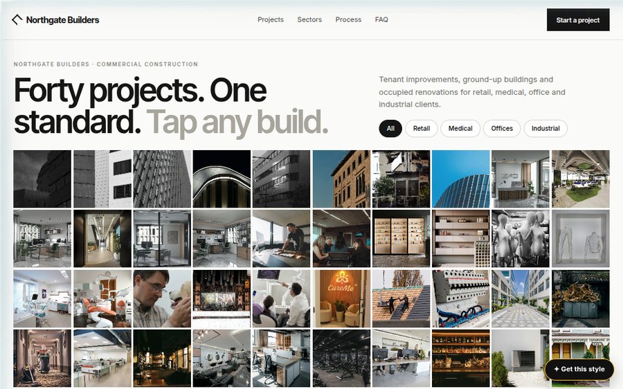 Northgate Builders sample website by Cheap Cheap Websites
