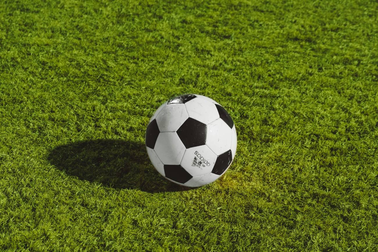 Soccer ball on grass