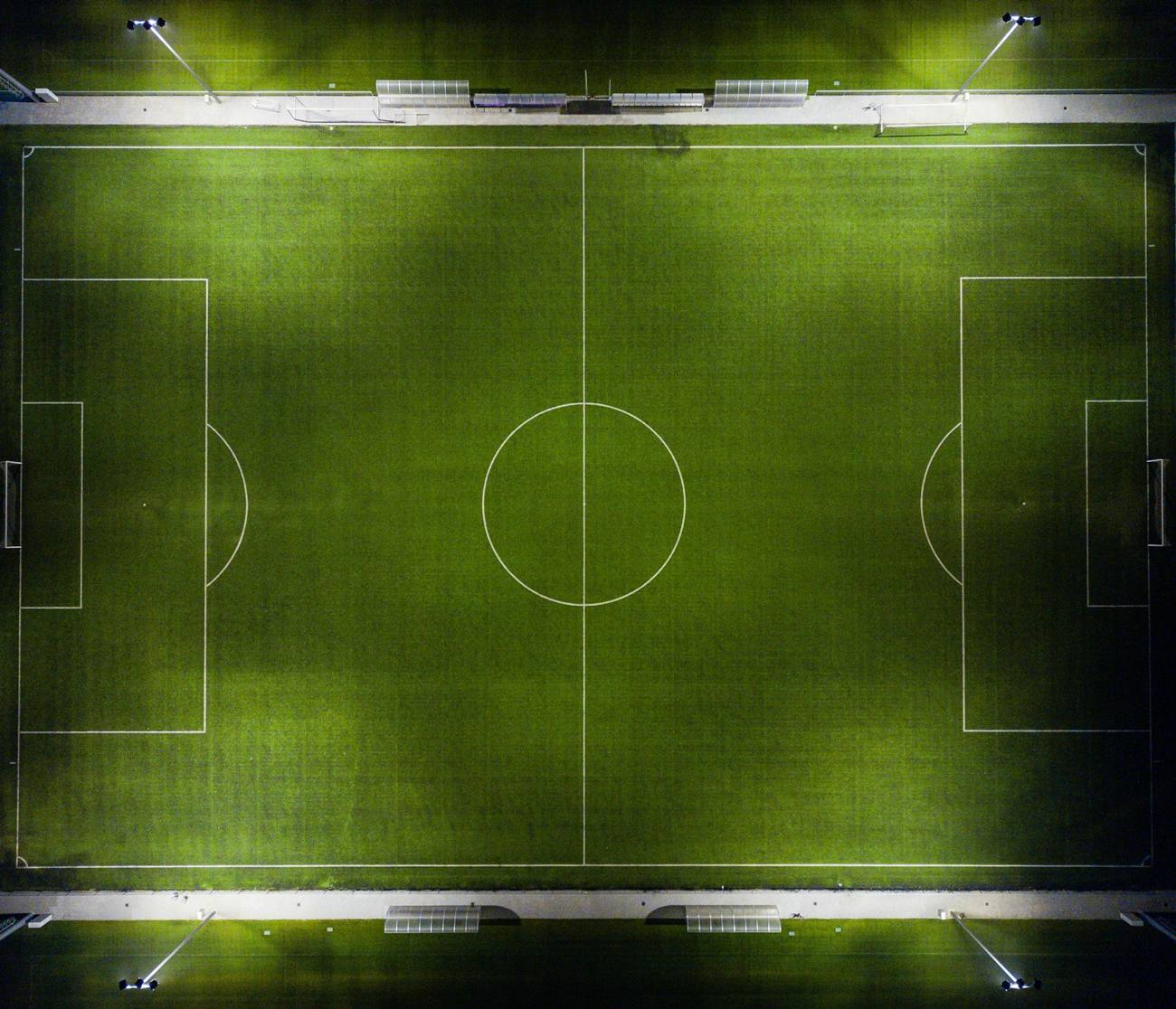 Soccer field from above