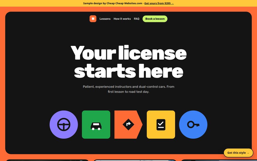 Northpoint Driving School sample website by Cheap Cheap Websites