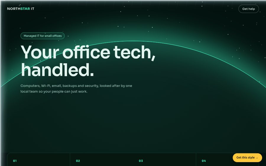 Northstar IT Services sample website by Cheap Cheap Websites