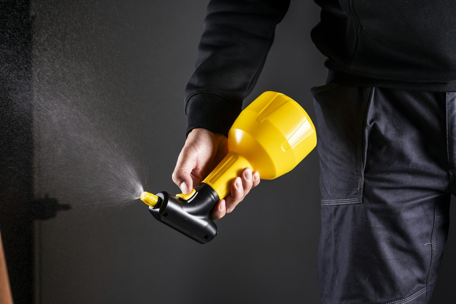 Technician applying a treatment