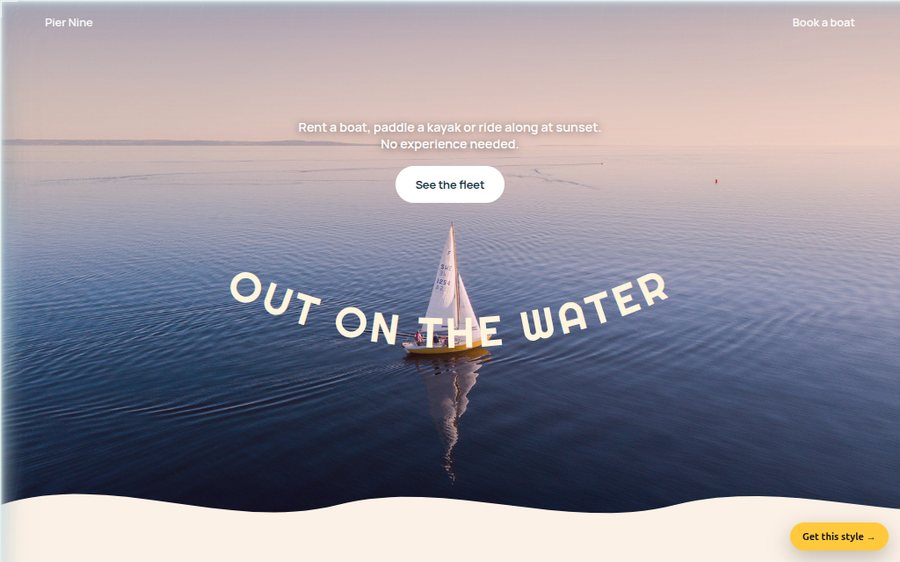 Pier Nine Boat Rentals sample website by Cheap Cheap Websites