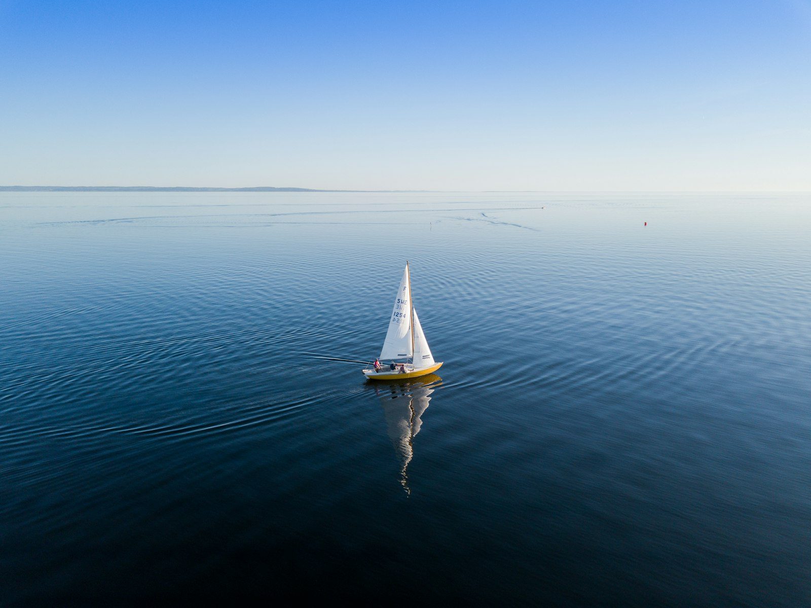 Calm sea under a clear sky