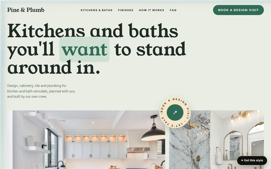 Pine & Plumb Remodeling sample website by Cheap Cheap Websites
