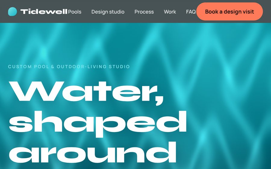 Tidewell Pool Studio sample website by Cheap Cheap Websites