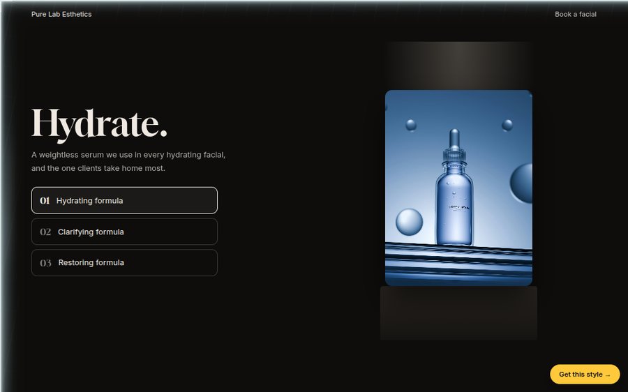 Pure Lab Esthetics sample website by Cheap Cheap Websites