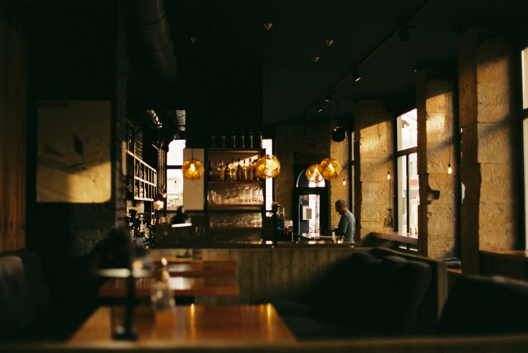 The dining room at night