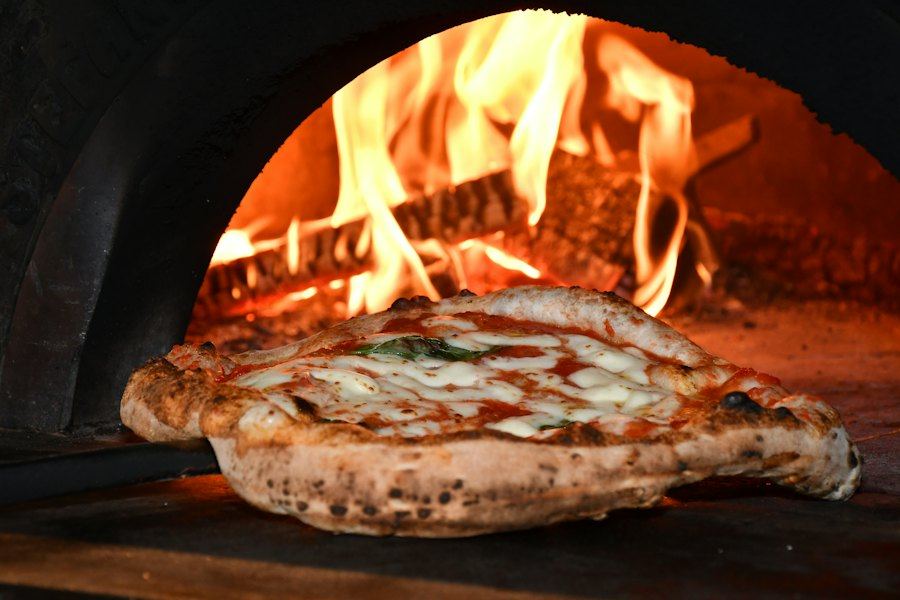 Pizza from the wood oven