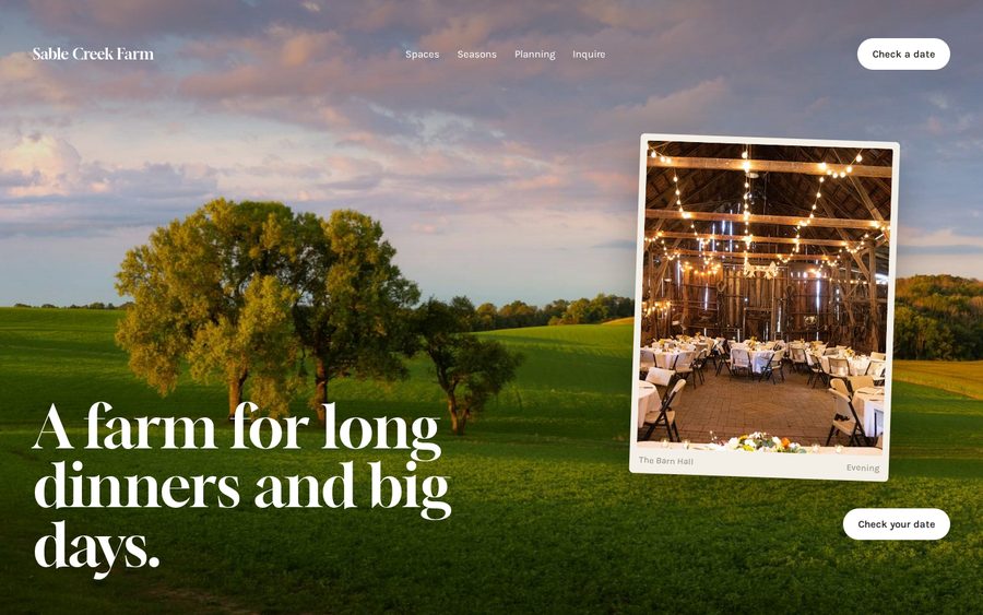Sable Creek Farm sample website by Cheap Cheap Websites