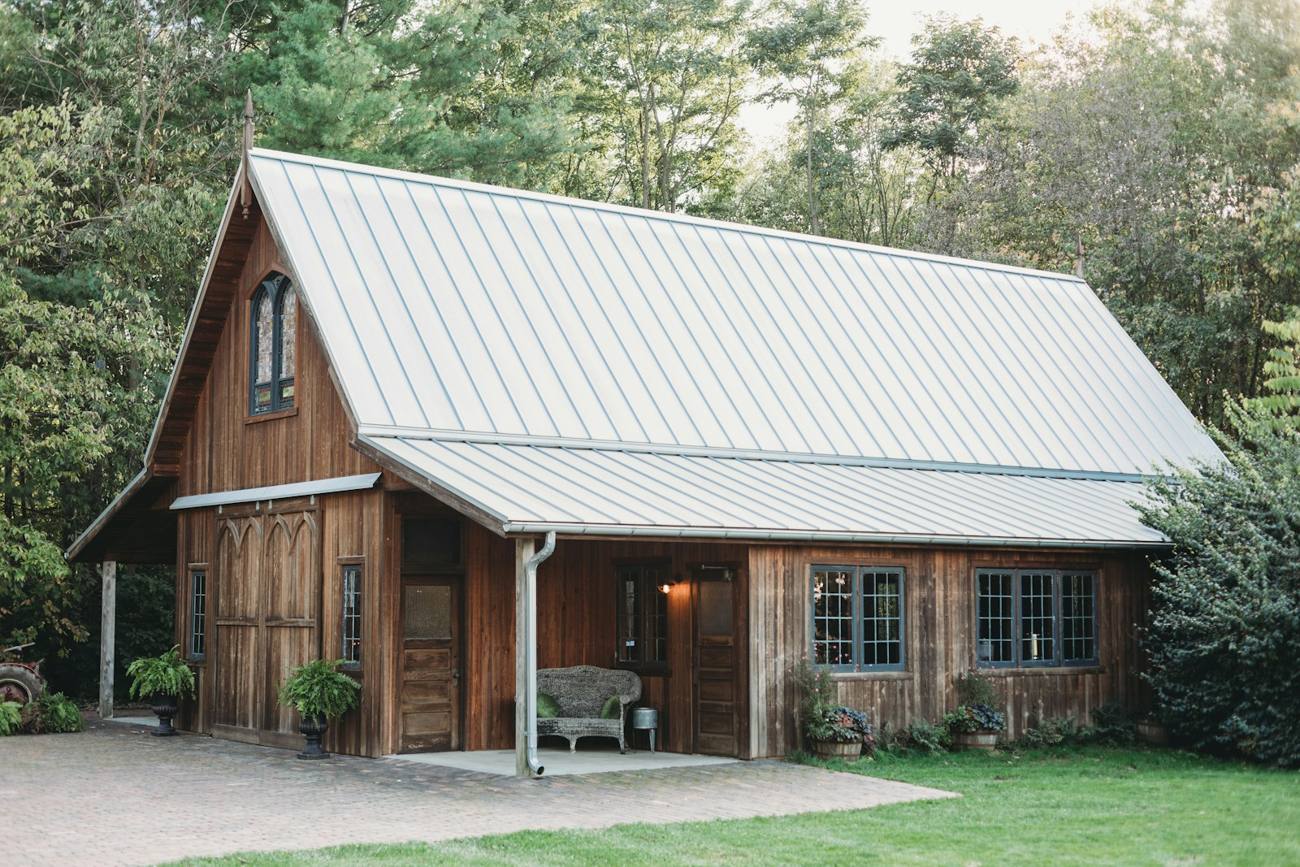 Second barn with metal roof