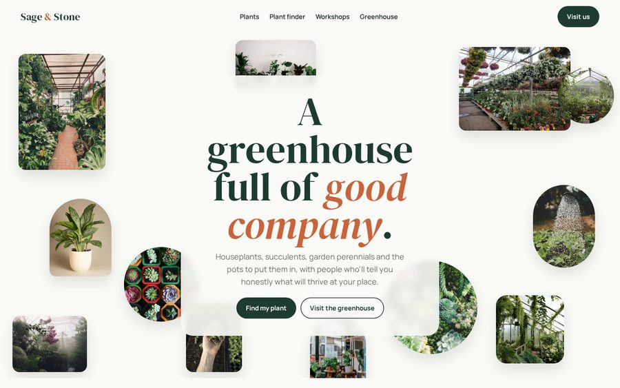Sage & Stone Nursery sample website by Cheap Cheap Websites
