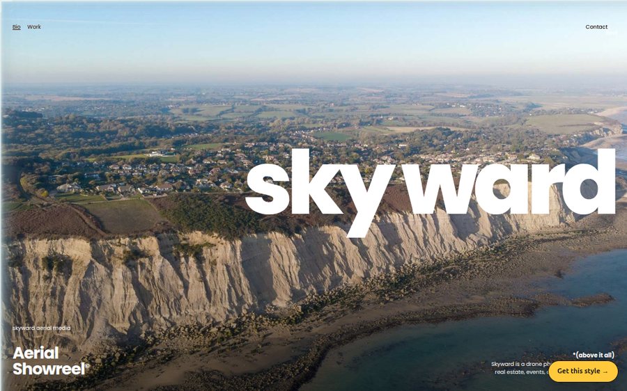 Skyward Aerial Media sample website by Cheap Cheap Websites