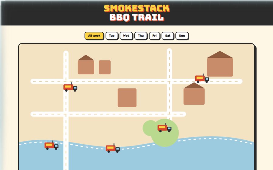 Smokestack BBQ Trail sample website by Cheap Cheap Websites